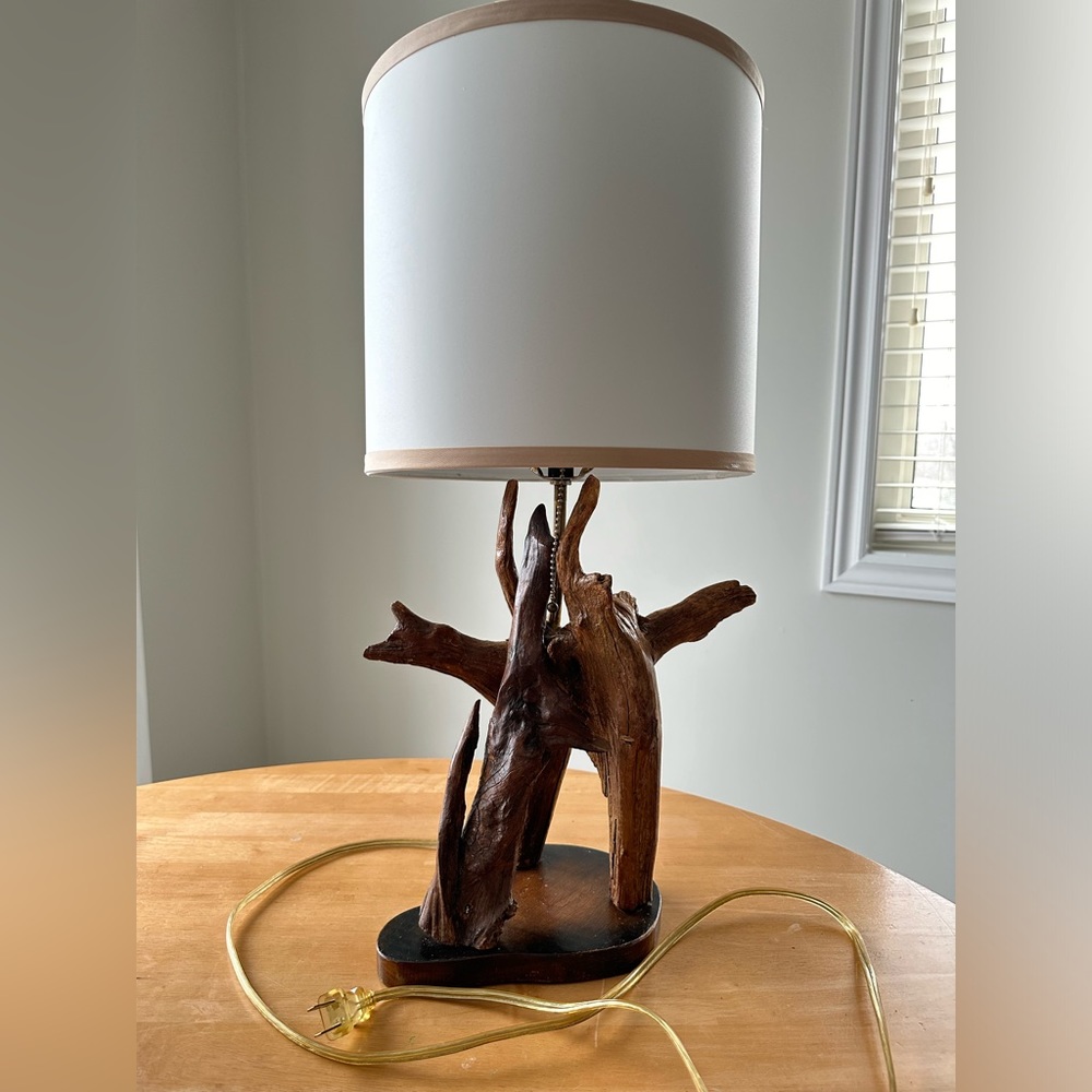 Driftwood Table Lamp with Shade